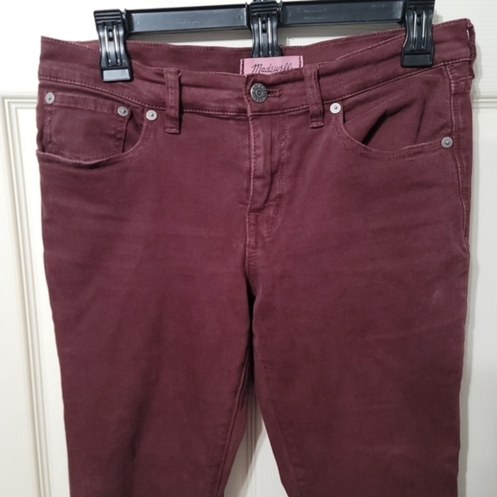 Madewell Women's Burgundy Skinny Jeans Size 28. Good PreOwned Condition.‎ - Picture 2 of 12